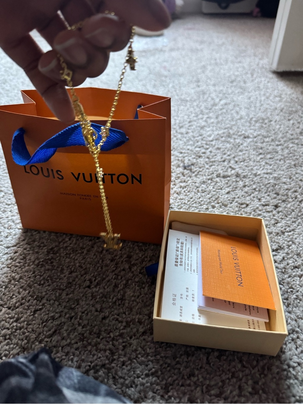 Louis Vuitton Gold Necklace